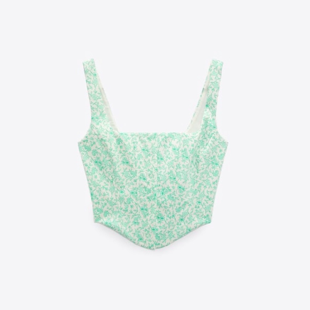 Zara Poplin Corset Top